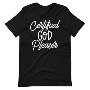 Certified God Pleaser T-Shirt - Jean Marie's Faith Apparel 