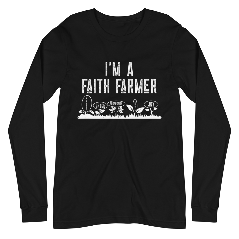 Faith Farmer Long Sleeve Tee - Jean Marie's Faith Apparel 