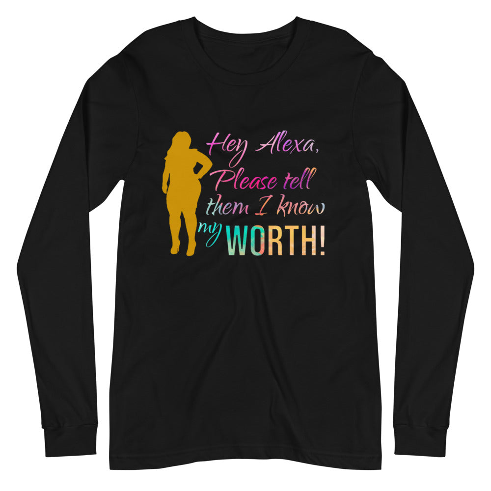 Hey Alexa Long Sleeve Tee - Jean Marie's Faith Apparel 