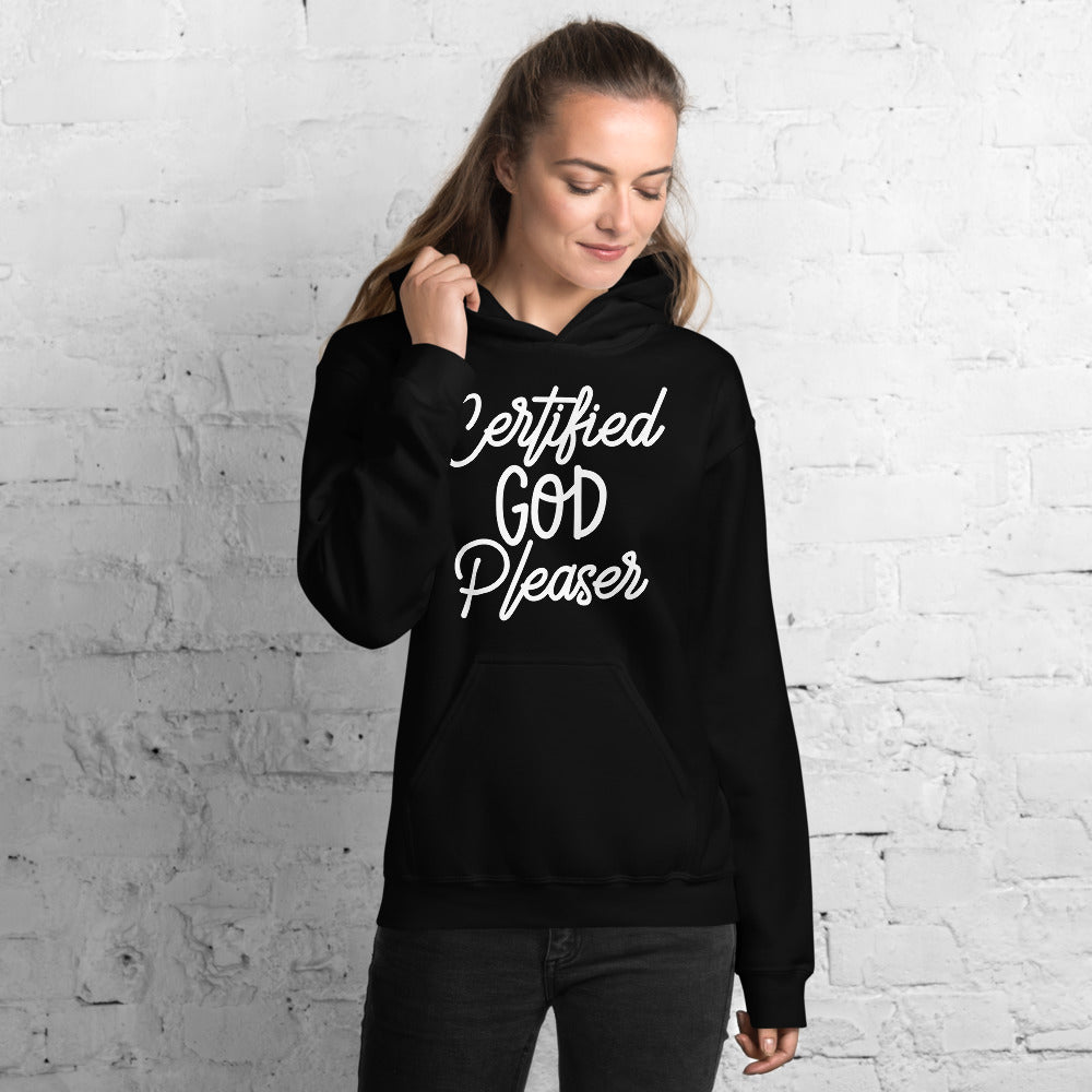 Certified God Pleaser Hoodie - Jean Marie's Faith Apparel 