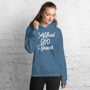 Certified God Pleaser Hoodie - Jean Marie's Faith Apparel 