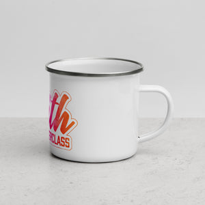 Faith is a Masterclass Enamel Mug - Jean Marie's Faith Apparel 