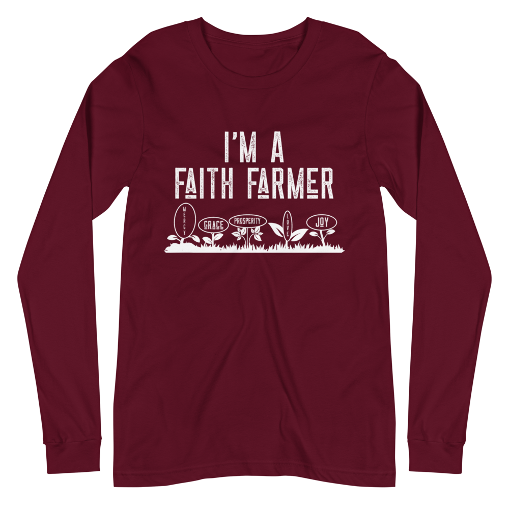 Faith Farmer Long Sleeve Tee - Jean Marie's Faith Apparel 