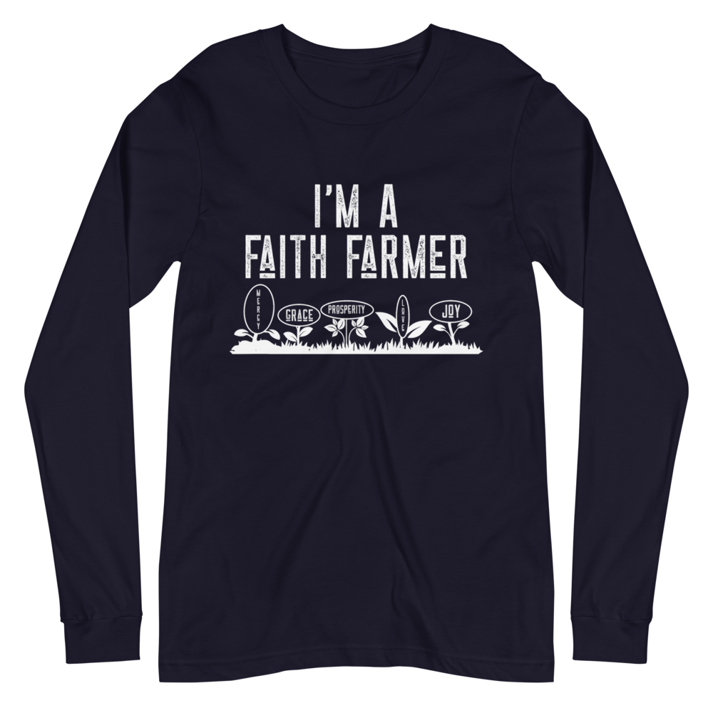 Faith Farmer Long Sleeve Tee - Jean Marie's Faith Apparel 