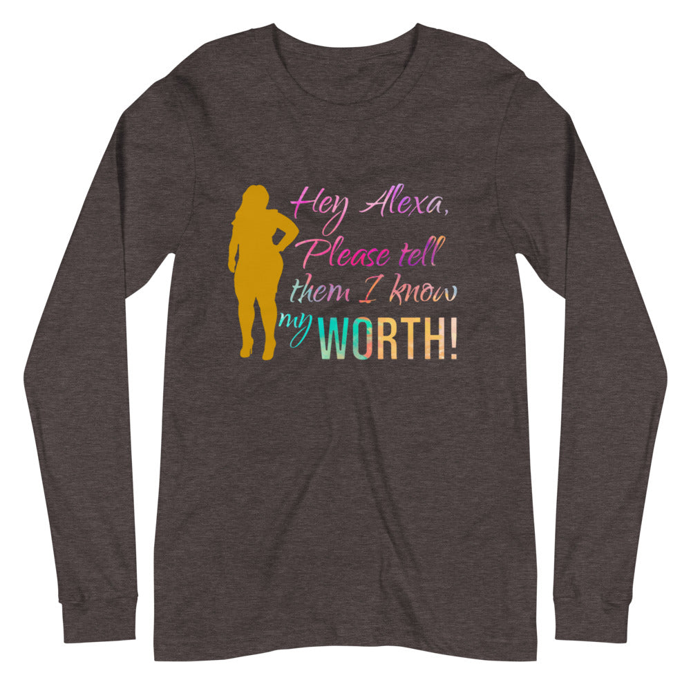 Hey Alexa Long Sleeve Tee - Jean Marie's Faith Apparel 