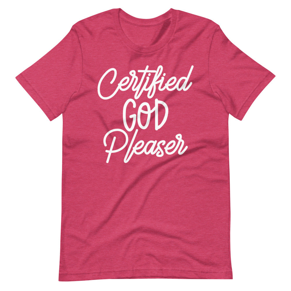 Certified God Pleaser T-Shirt - Jean Marie's Faith Apparel 