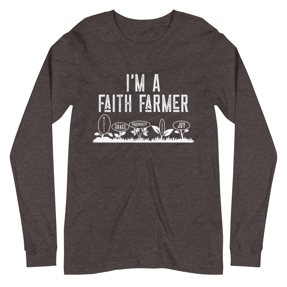 Faith Farmer Long Sleeve Tee - Jean Marie's Faith Apparel 